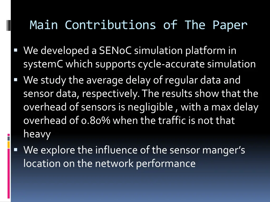 main contributions of the paper