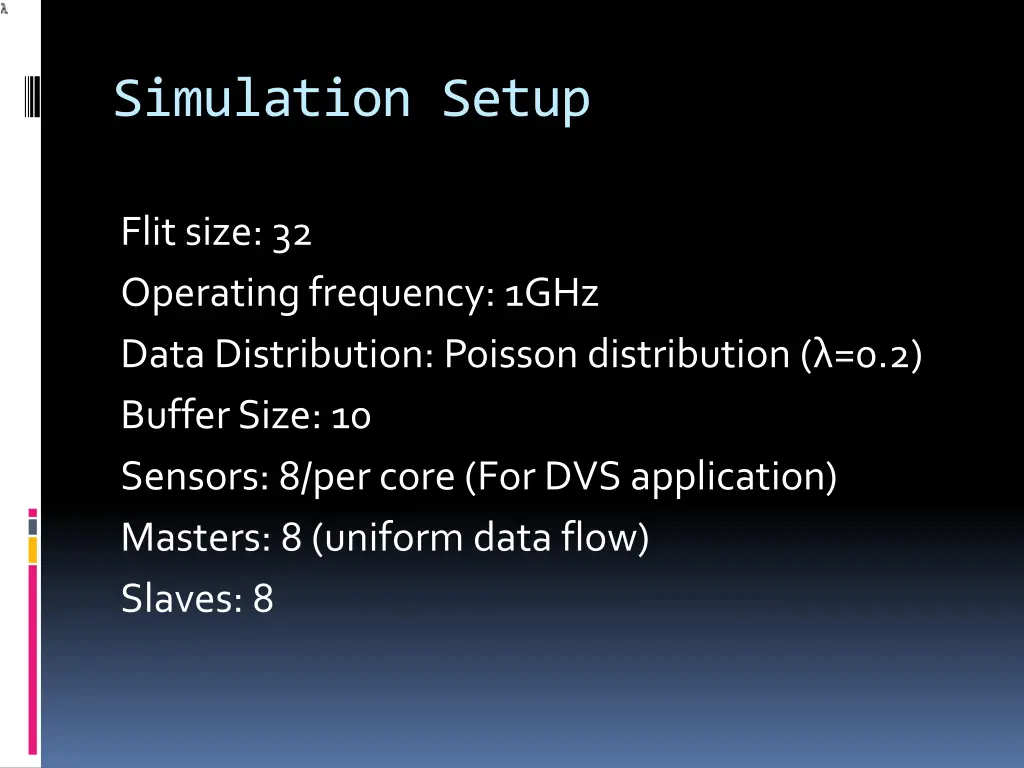 simulation setup