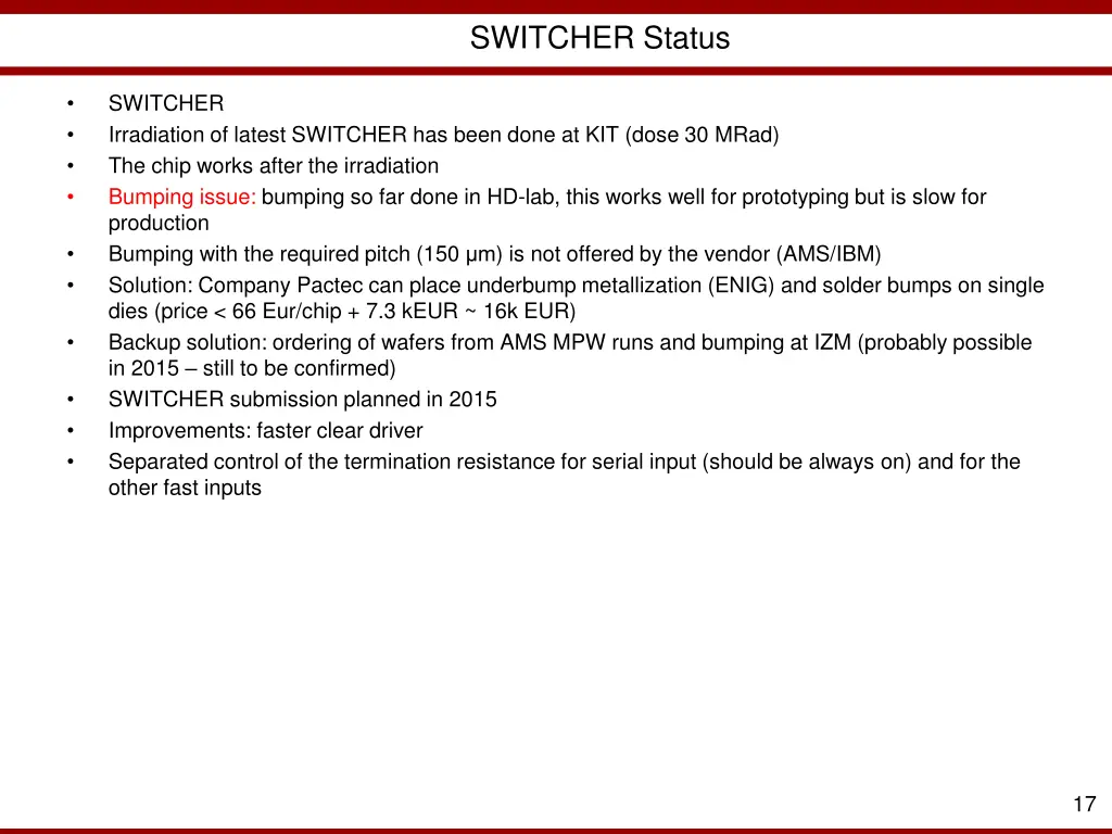 switcher status