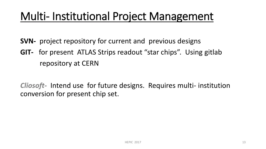 multi multi institutional project management