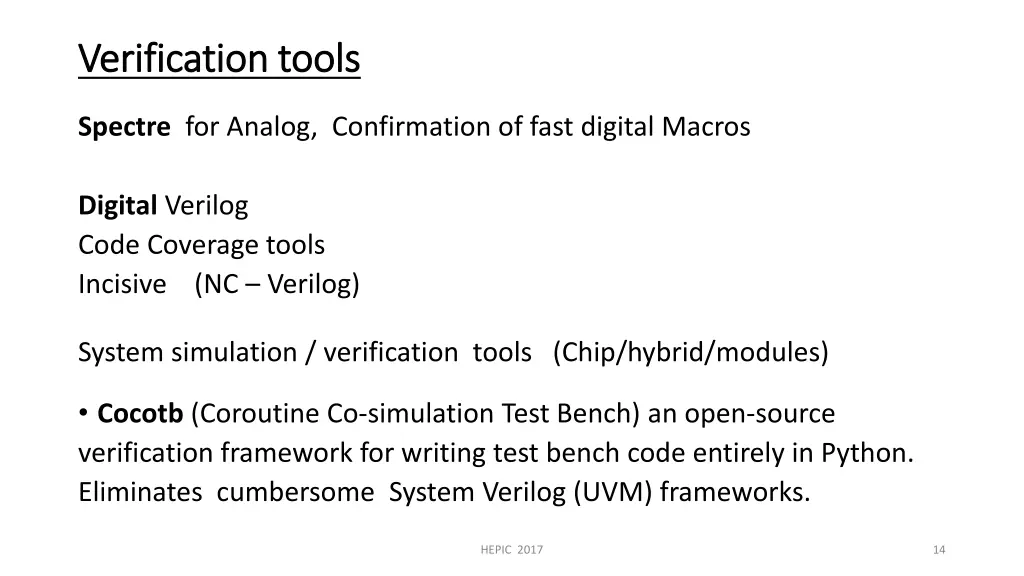 verification tools verification tools