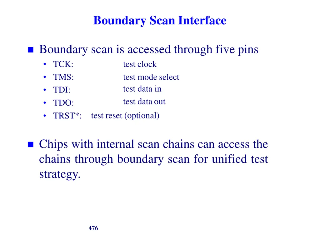boundary scan interface