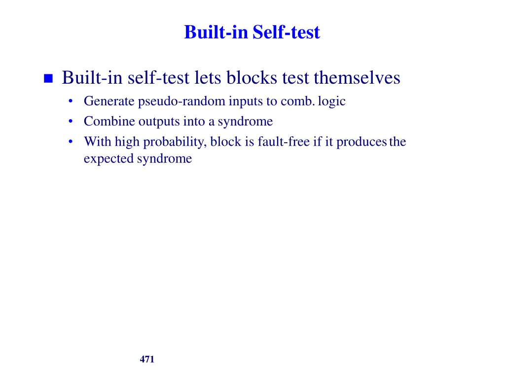 built in self test