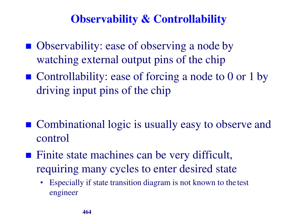 observability controllability