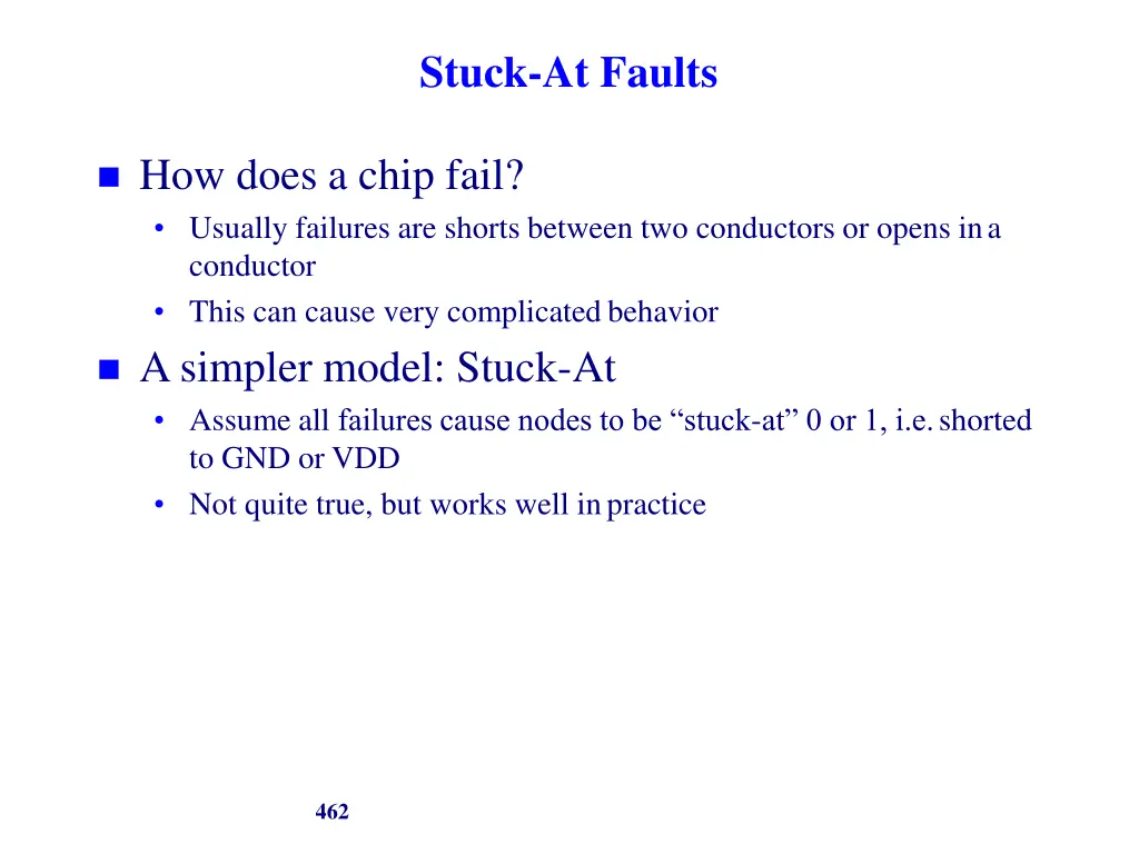 stuck at faults