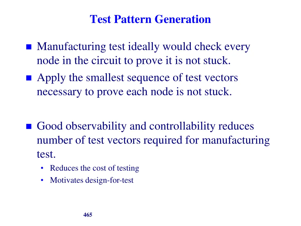 test pattern generation