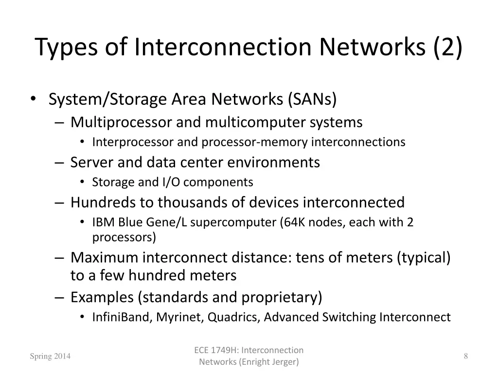 types of interconnection networks 2