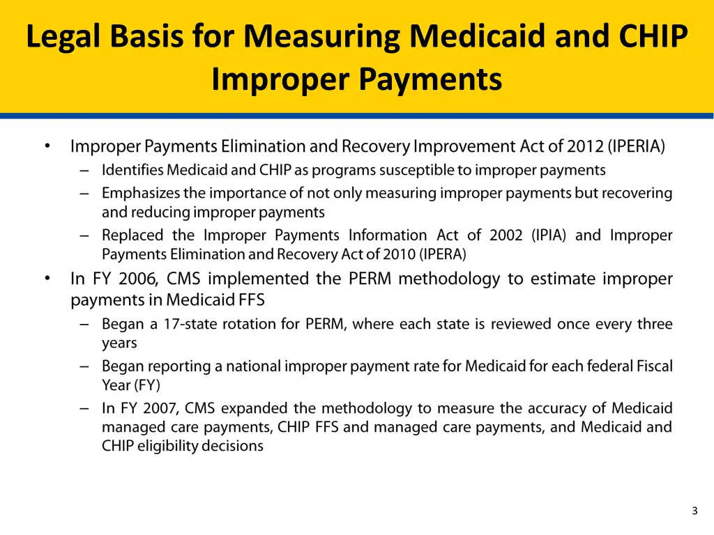 legal basis for measuring medicaid and chip