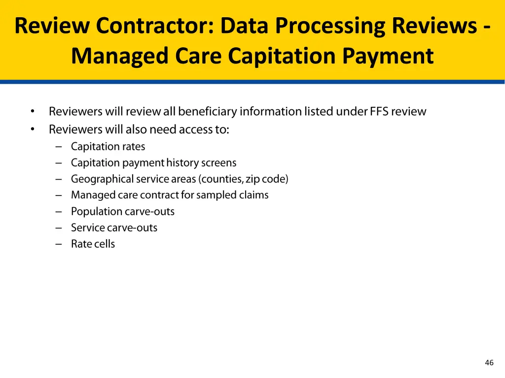 review contractor data processing reviews managed