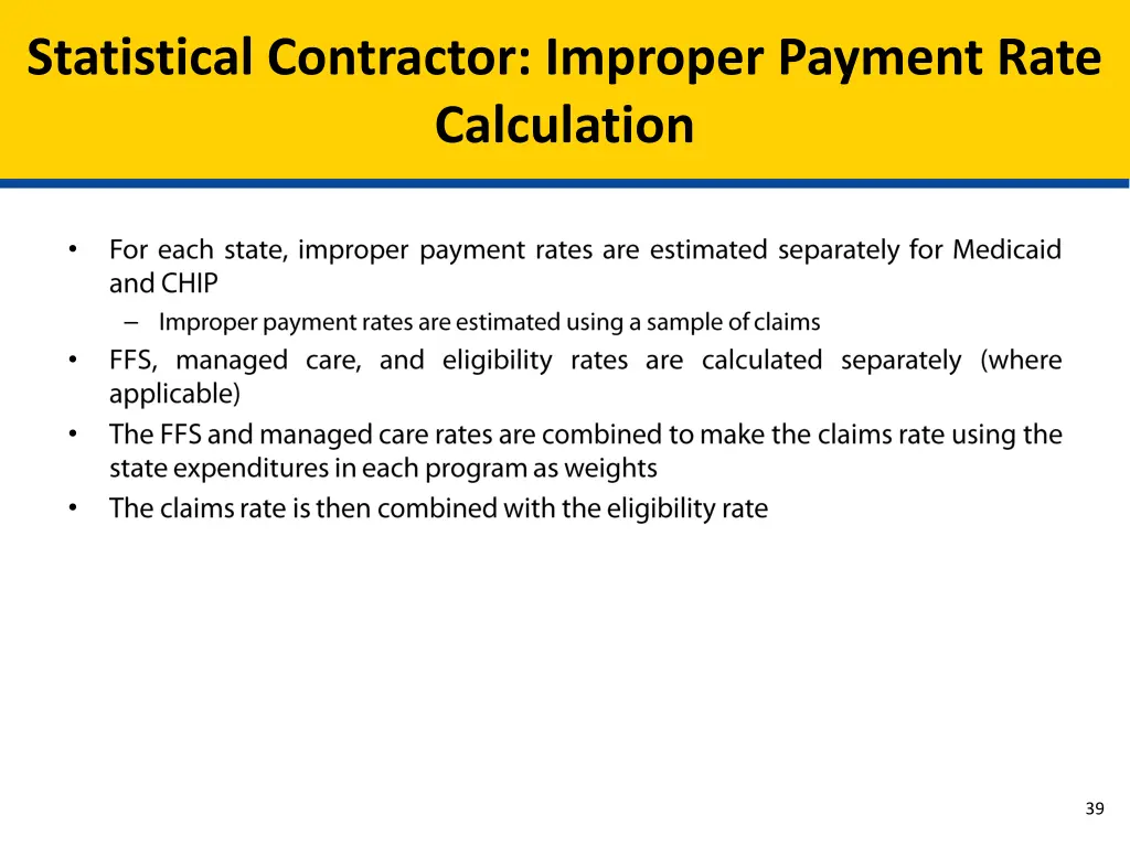 statistical contractor improper payment rate