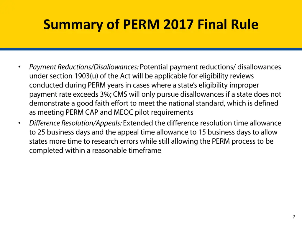 summary of perm 2017 final rule 2