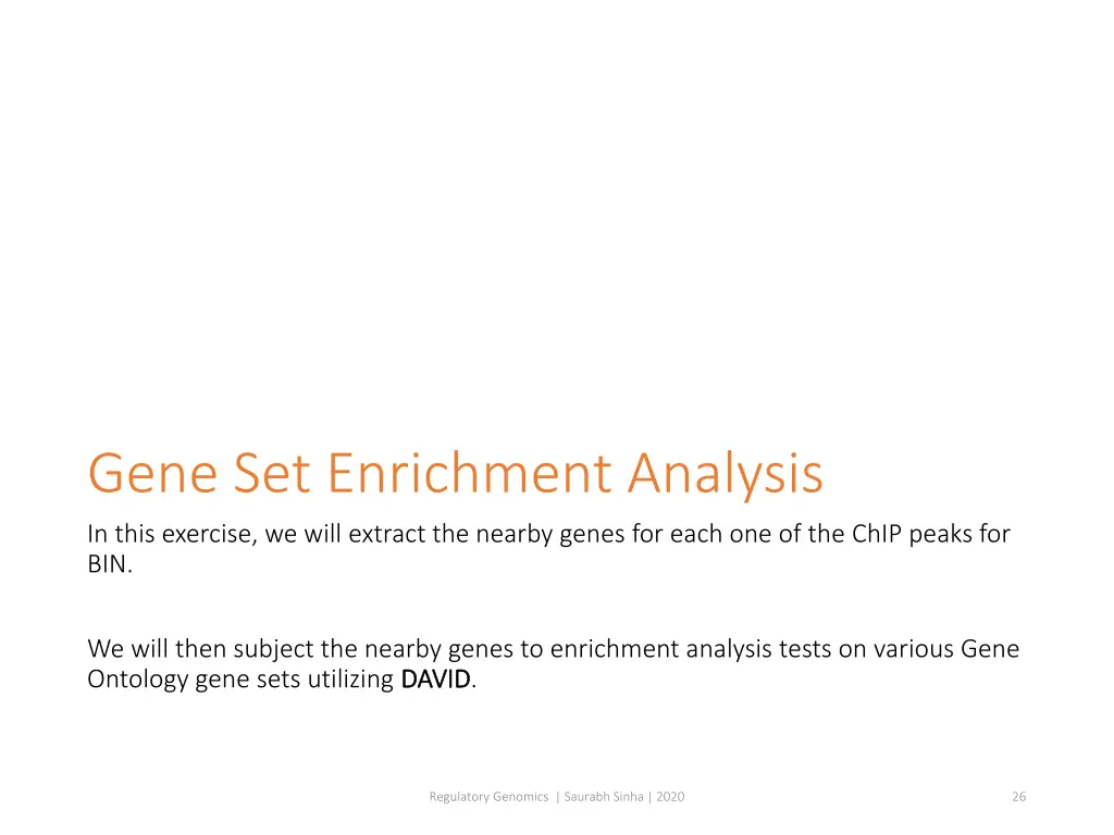 gene set enrichment analysis in this exercise