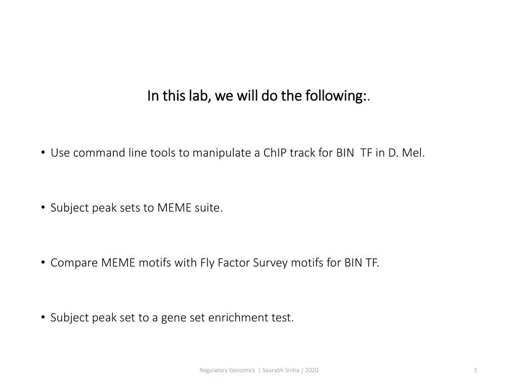 in this lab we will do the following in this