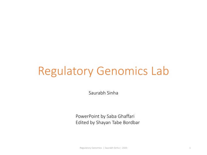 regulatory genomics lab