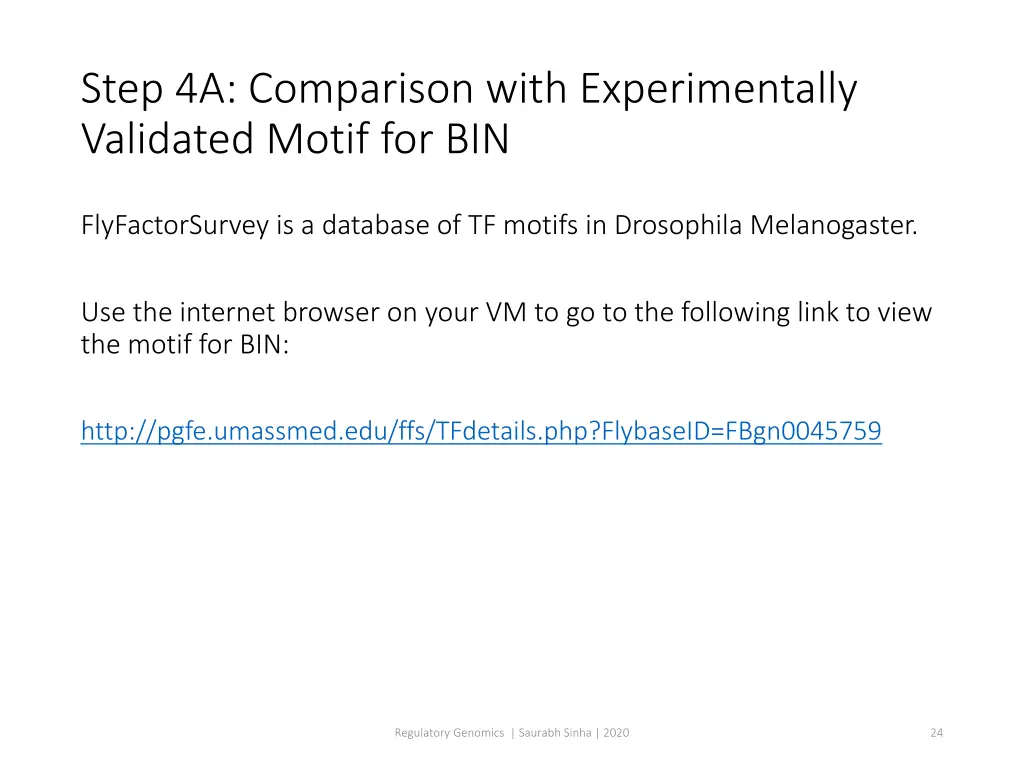 step 4a comparison with experimentally validated
