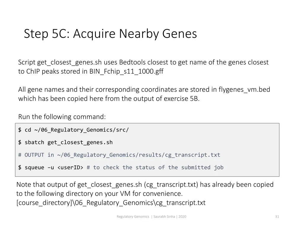 step 5c acquire nearby genes