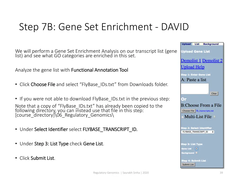 step 7b gene set enrichment david