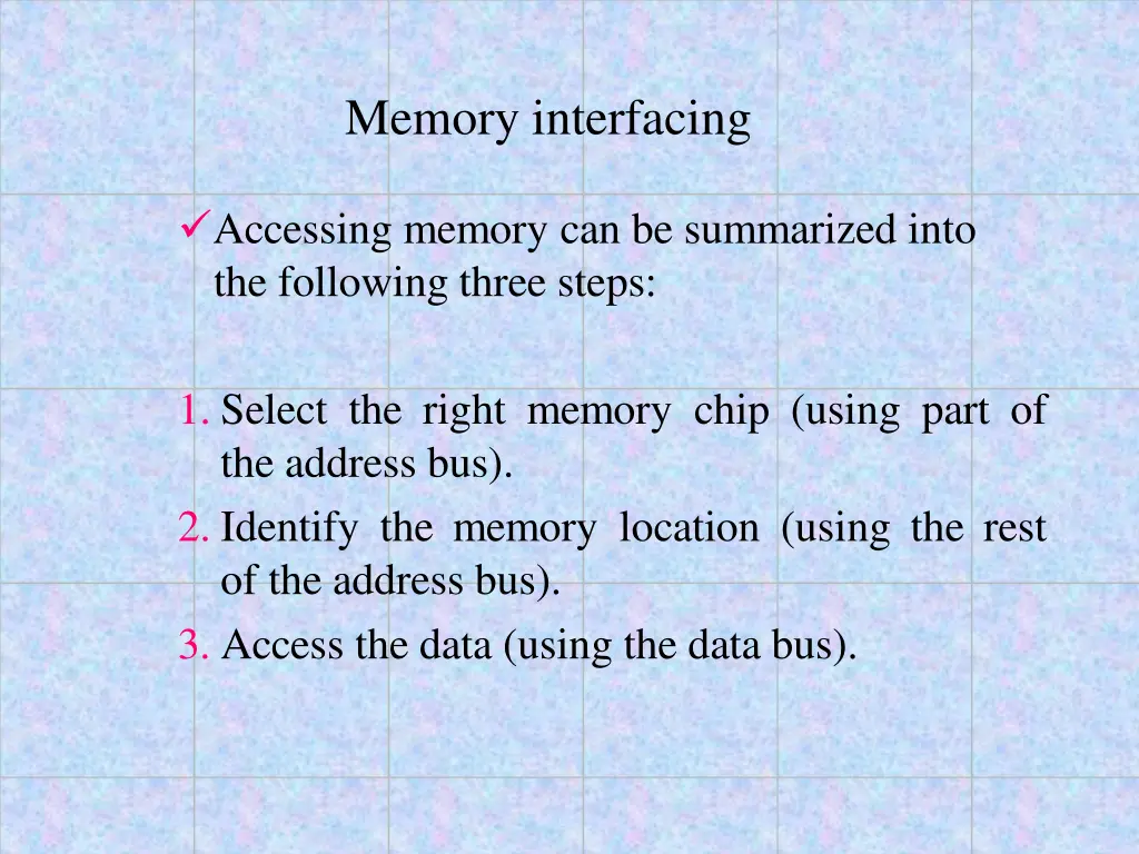 memory interfacing 1