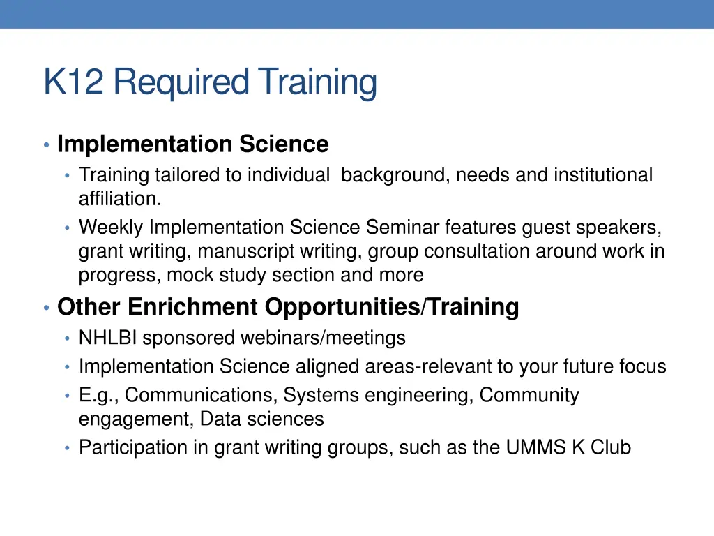 k12 required training