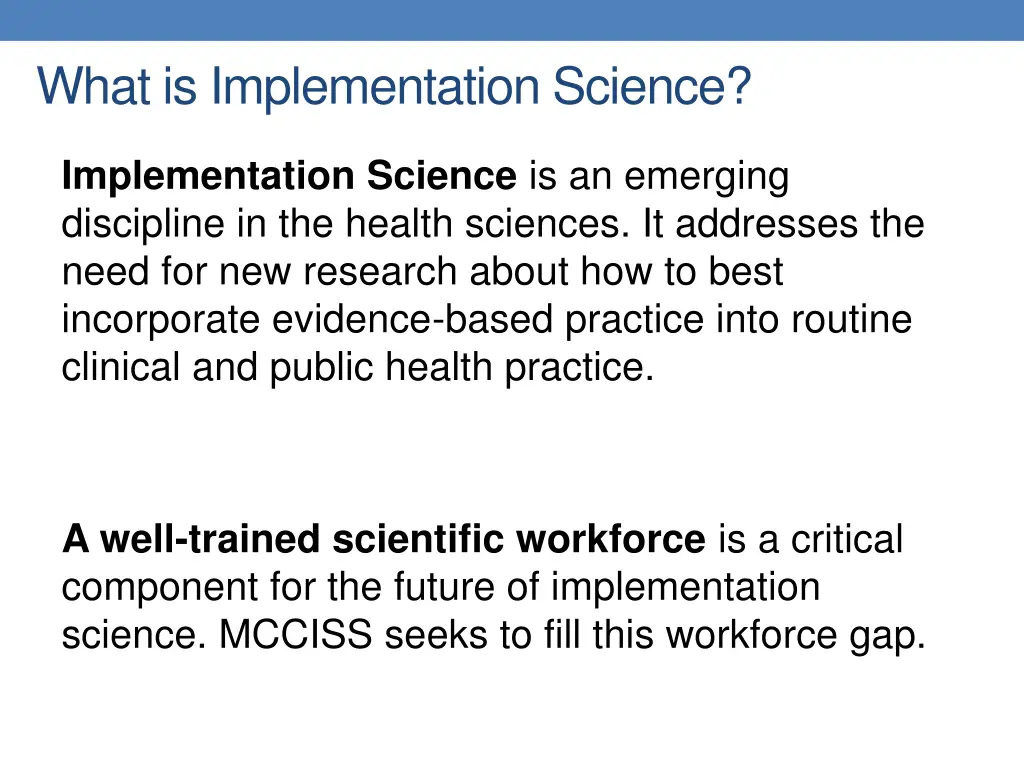 what is implementation science
