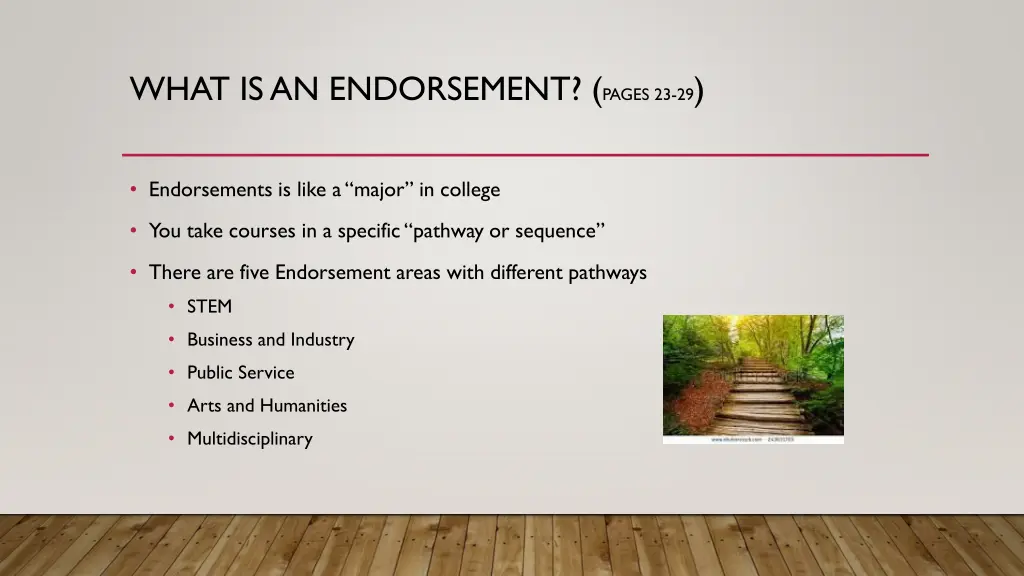 what is an endorsement pages 23 29