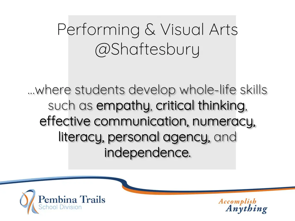 performing visual arts @shaftesbury 3