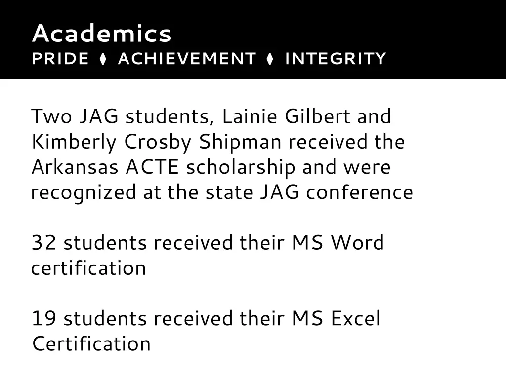 academics pride achievement integrity 4