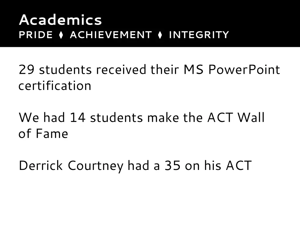 academics pride achievement integrity 5