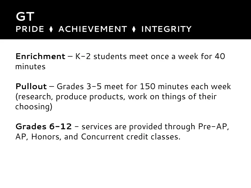gt pride achievement integrity 1