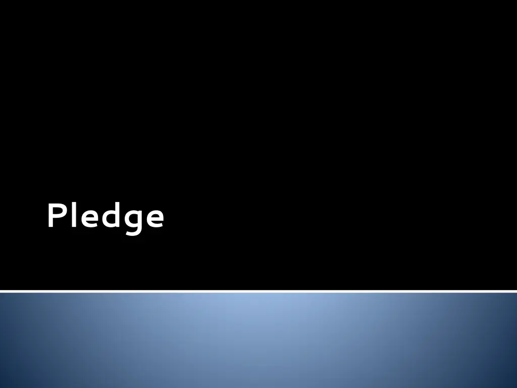 pledge