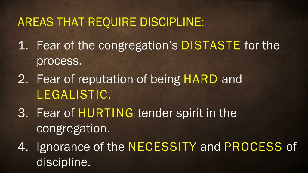 areas that require discipline 1