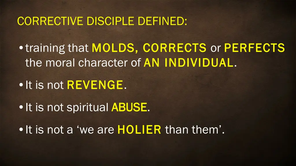 corrective disciple defined