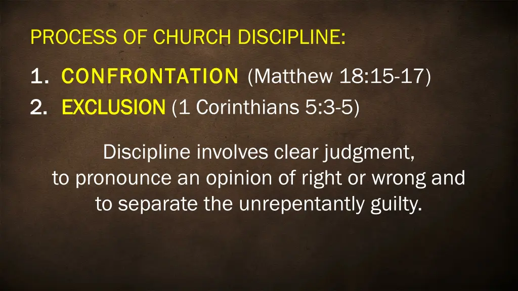 process of church discipline 1
