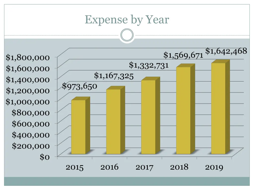 expense by year