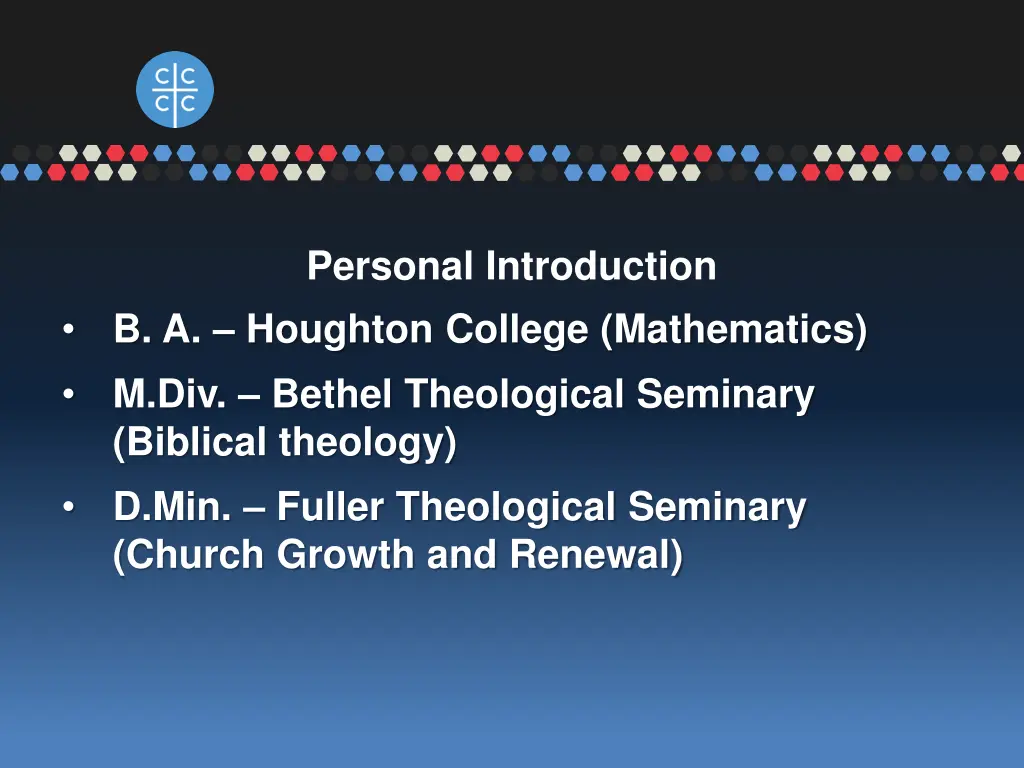 personal introduction b a houghton college
