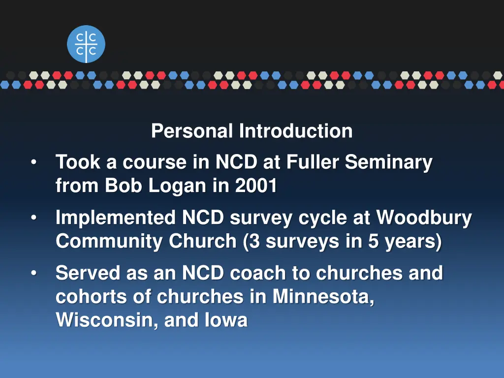 personal introduction took a course