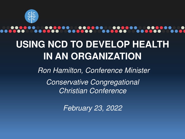 using ncd to develop health in an organization