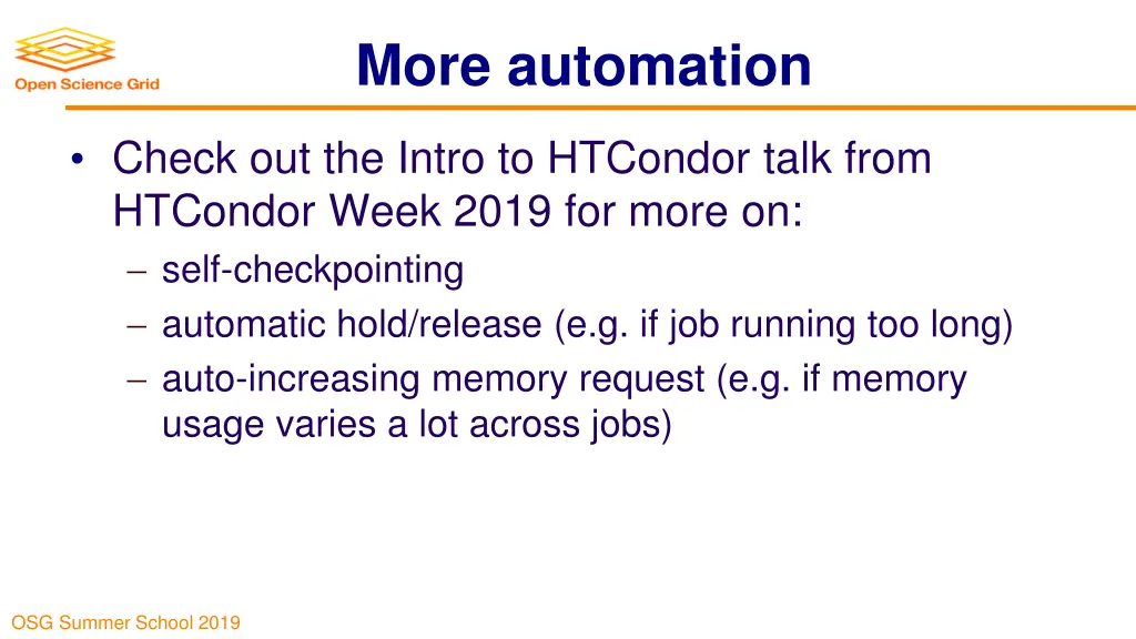 more automation