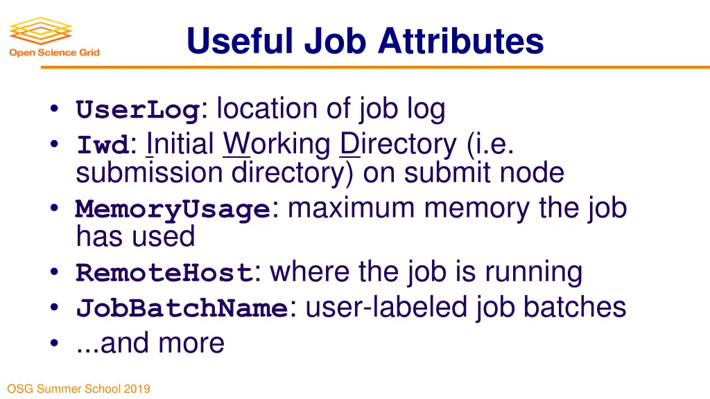 useful job attributes