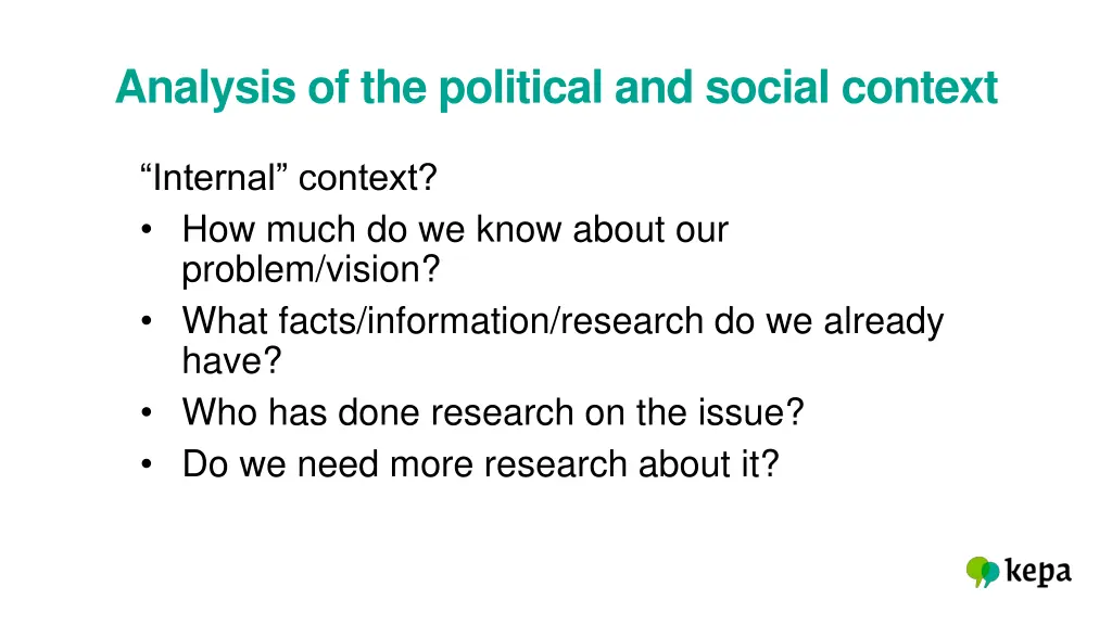 analysis of the political and social context 2