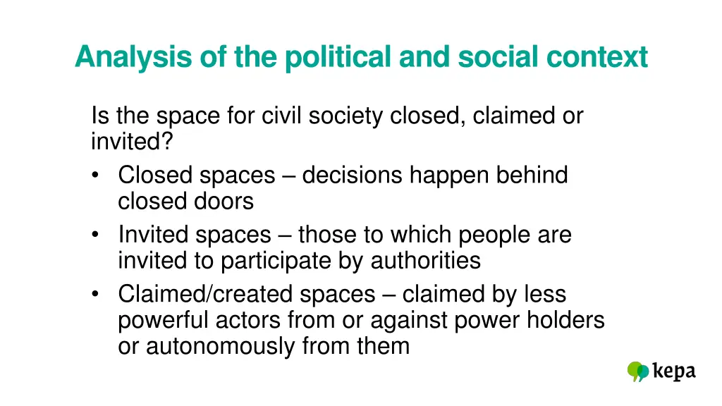 analysis of the political and social context 4