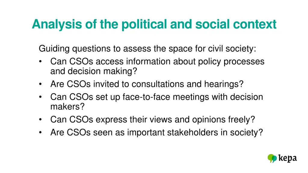 analysis of the political and social context 5