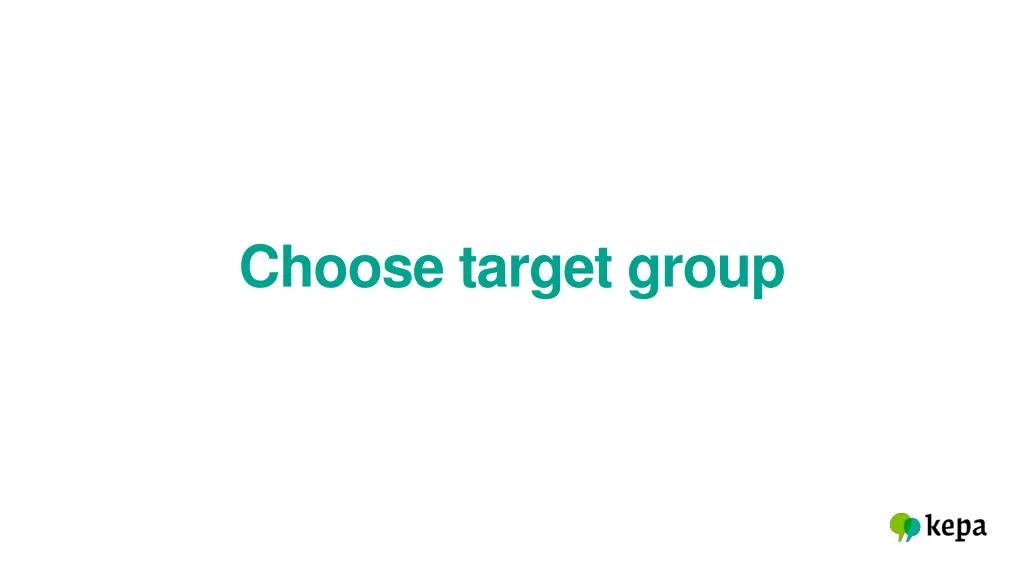 choose target group