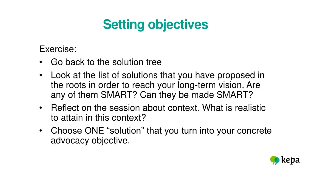 setting objectives 3