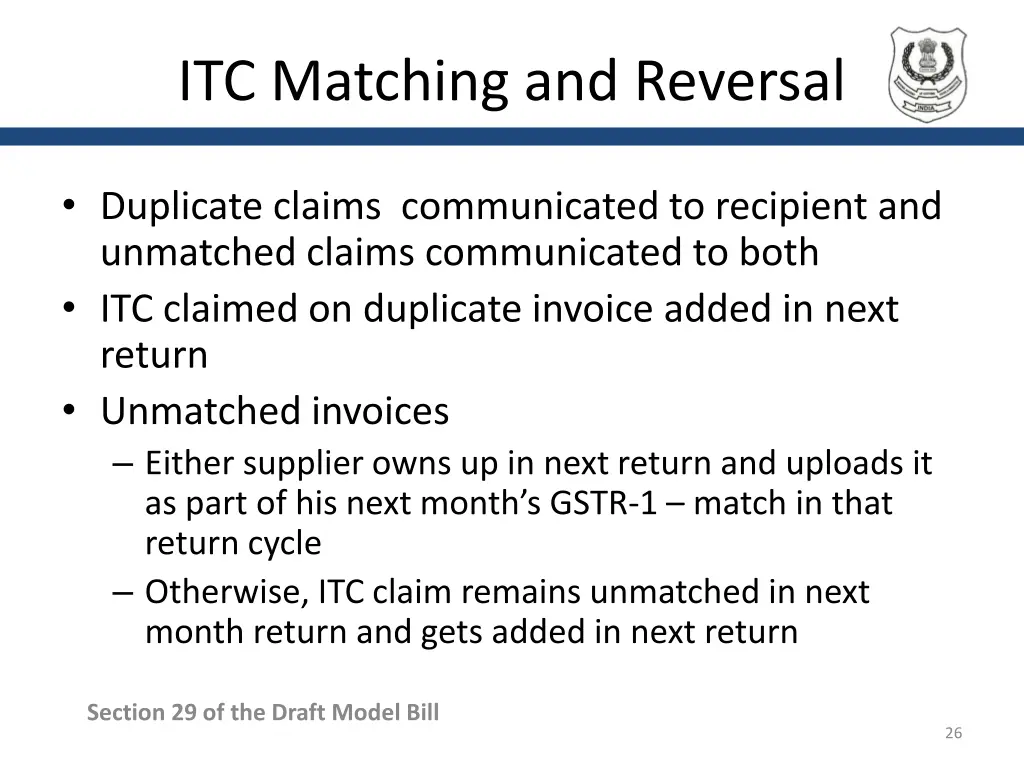 itc matching and reversal 1