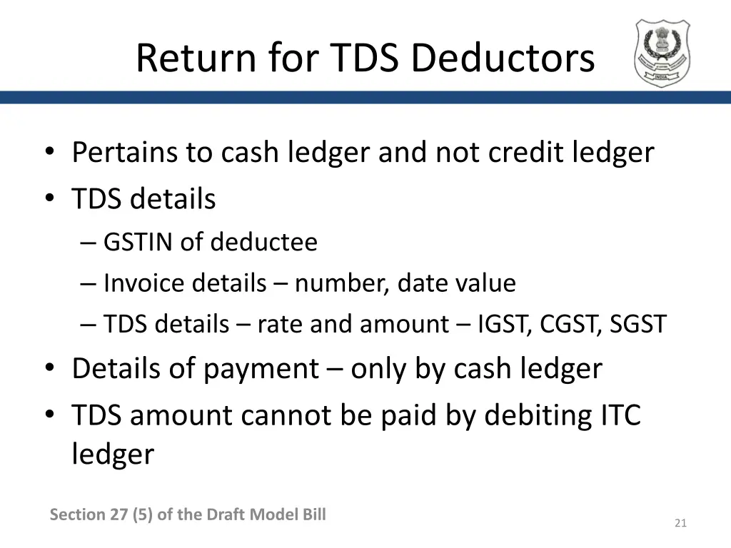 return for tds deductors
