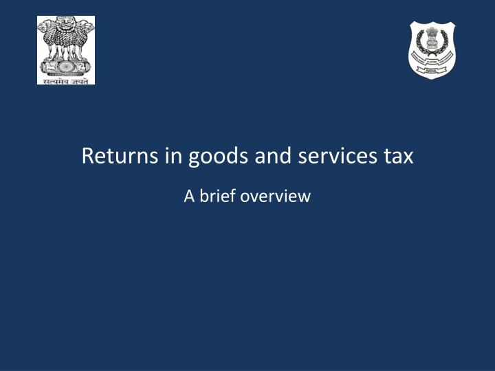 returns in goods and services tax