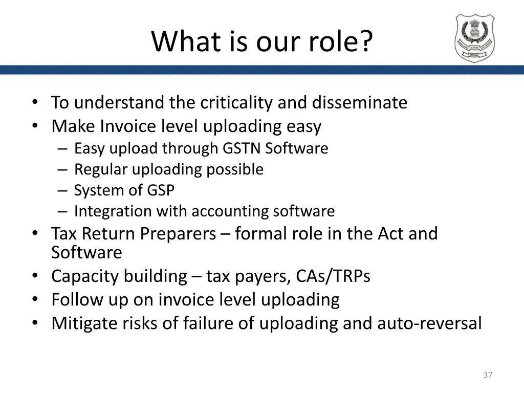 what is our role
