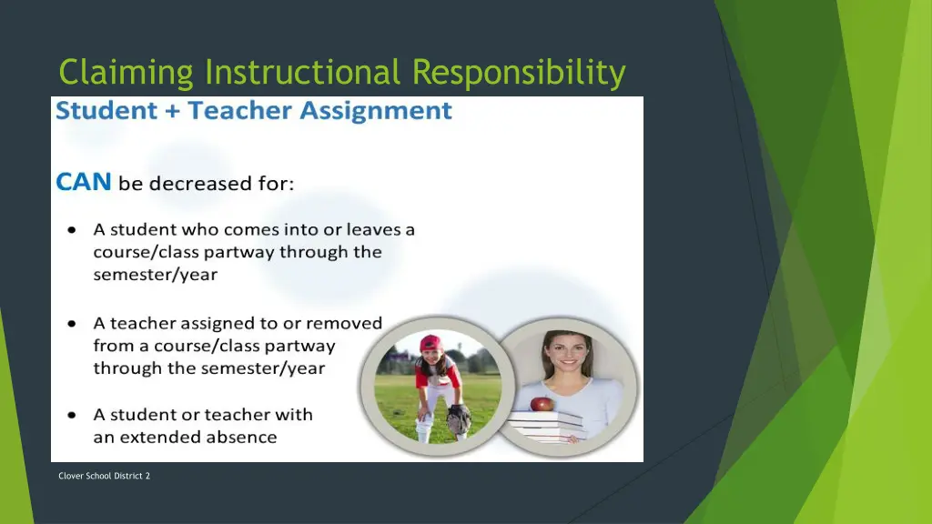 claiming instructional responsibility