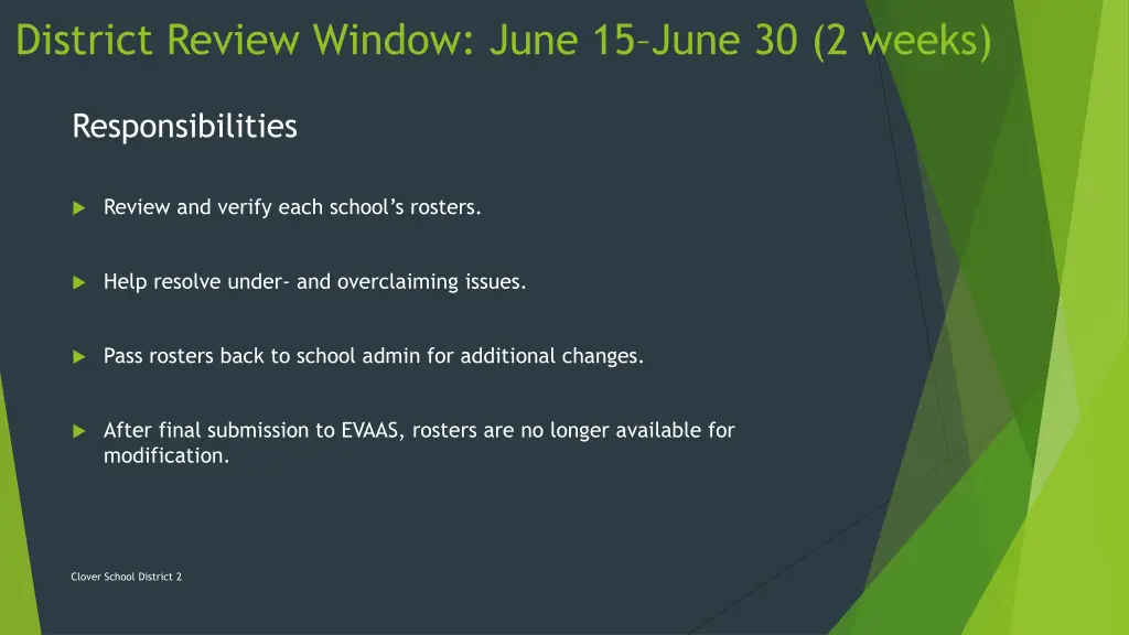 district review window june 15 june 30 2 weeks